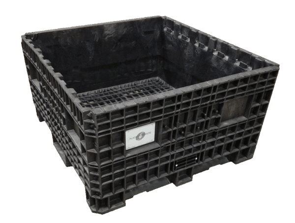 Reconditioned BCD 45" x 48" x 25" All Black Fixed Wall Bulk Container
