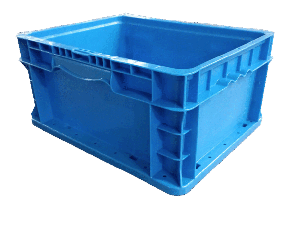 New Monoflo 15" x 12" x 7" Blue Hand Tote Smooth Bottom