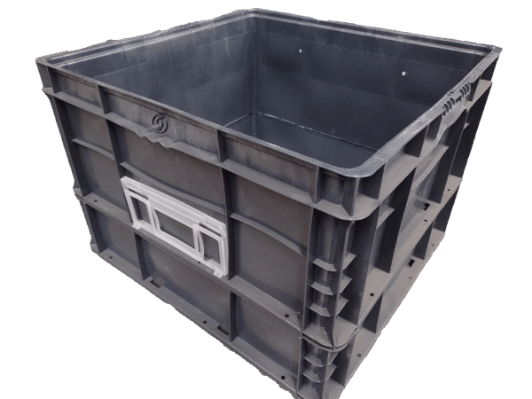 Used BCD  24" x 22" x 16" Gray Cut/Weld Hand Tote Reinforced Bottom