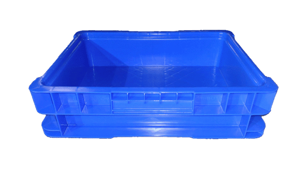 New Schaefer 15" x 12" x 4" Blue Hand Tote Reinforced Bottom - Image 3