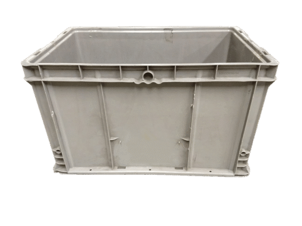 Used BCD  24" x 15" x 14" Gray Hand Tote Smooth Bottom - Image 3