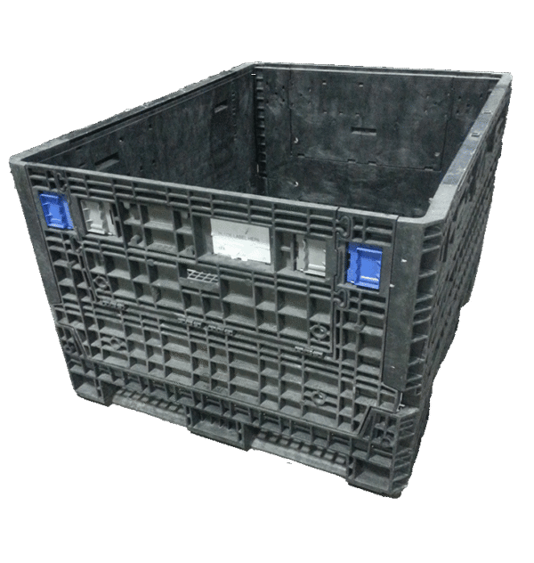 6248-34 ABR2D48 All Black Reconditioned Bulk Container 2 Drop Door 48 Side