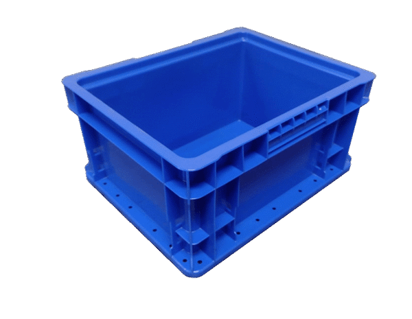 New Schaefer 15" x 12" x 7" Blue Hand Tote Smooth Bottom