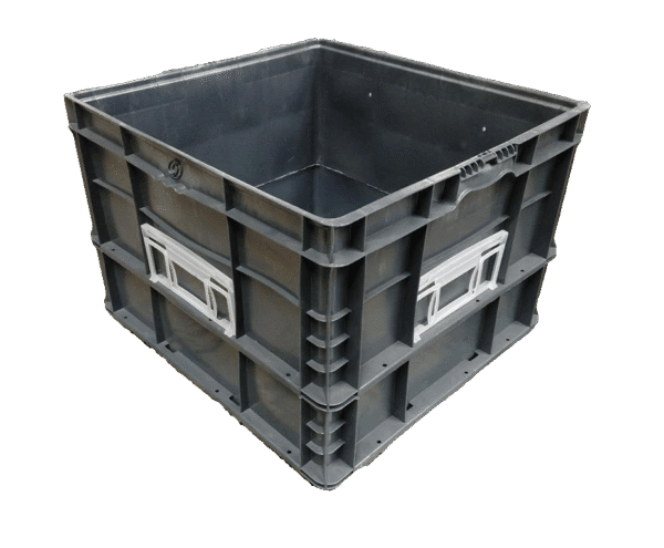 Used BCD  24" x 22" x 16" Gray Cut/Weld Hand Tote Reinforced Bottom - Image 2