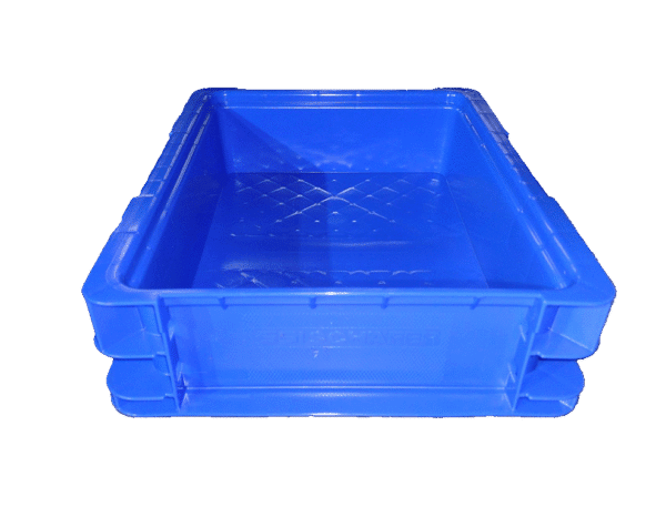 New Schaefer 15" x 12" x 4" Blue Hand Tote Reinforced Bottom - Image 4