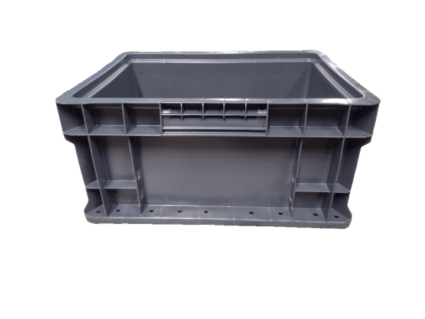 New Schaefer 15" x 12" x 7" Gray Hand Tote Smooth Bottom - Image 4
