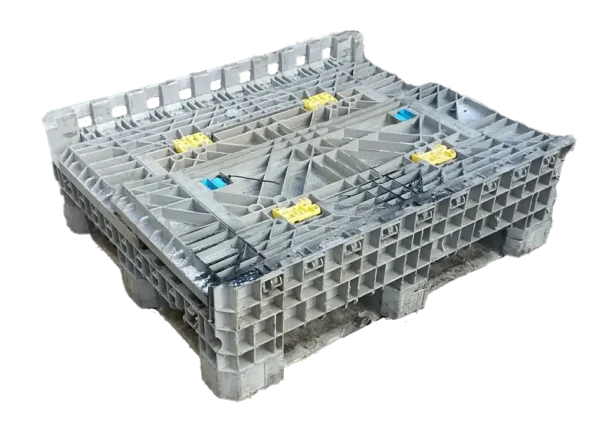 Reconditioned BCD 40" x 48" x 34" Mixed Color Bulk Container - Image 2