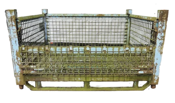 Used BCD 54" x 48" x 30" Wire Basket  54" Side - 1 Drop Door - Image 2