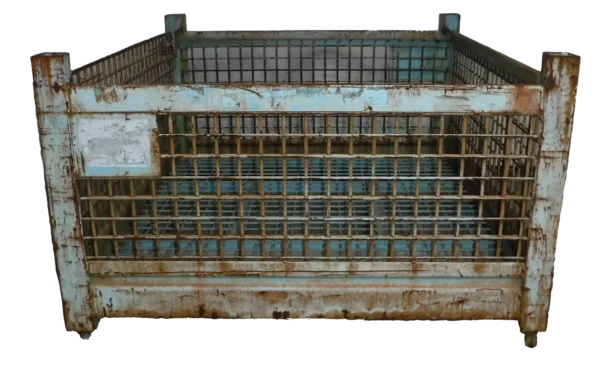 Used BCD 54" x 48" x 30" Wire Basket  54" Side - 1 Drop Door - Image 3