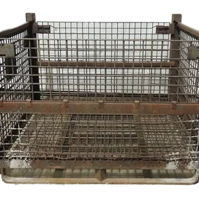 Used BCD 54" x 48" x 38" Wire Basket 54" Side - 2 Drop Doors