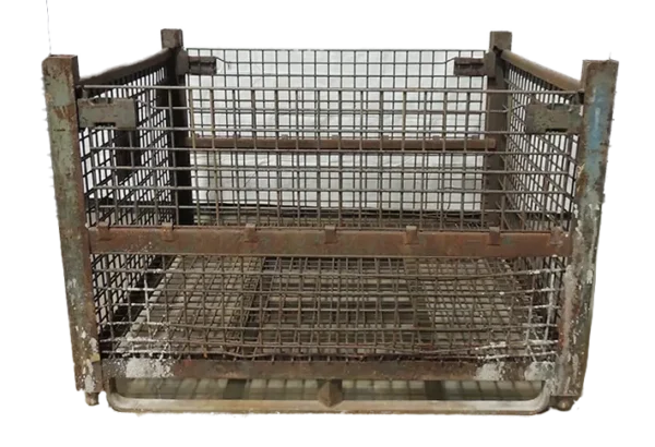 Used BCD 54" x 48" x 38" Wire Basket 54" Side - 2 Drop Doors