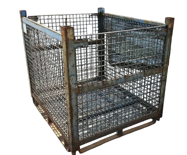 Used BCD 57" x 48" x 50" Wire Basket 48" Side - 2 Drop Doors
