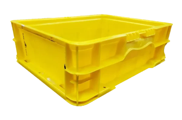 Used BCD  15" x 12" x 5" Yellow Hand Tote Reinforced Bottom