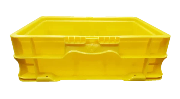Used BCD  15" x 12" x 5" Yellow Hand Tote Reinforced Bottom - Image 2