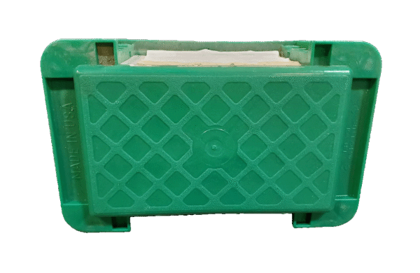 Used BCD  12" x 7" x 5" Green Hand Tote Smooth Bottom - Image 2