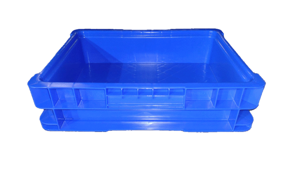 New Schaefer 15" x 12" x 4" Blue Hand Tote Reinforced Bottom - Image 3