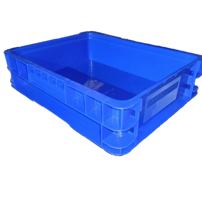 New Schaefer 15" x 12" x 4" Blue Hand Tote Reinforced Bottom
