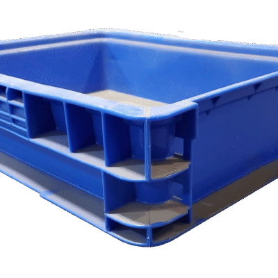 Used BCD  15" x 12" x 4" Blue Hand Tote Reinforced Bottom