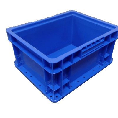 New Schaefer 15" x 12" x 7" Blue Hand Tote Smooth Bottom