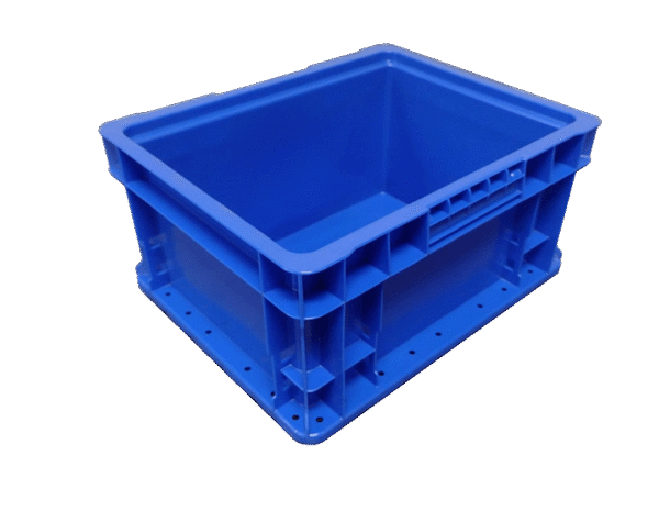 New Schaefer 15" x 12" x 7" Blue Hand Tote Smooth Bottom
