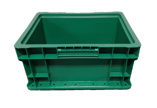 New Schaefer 15" x 12" x 7" Green Hand Tote Smooth Bottom - Image 4