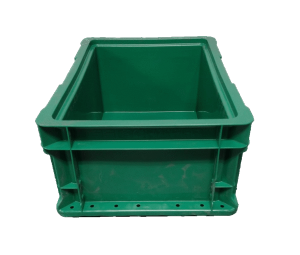 New Schaefer 15" x 12" x 7" Green Hand Tote Smooth Bottom - Image 2
