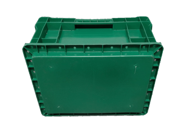 New Schaefer 15" x 12" x 7" Green Hand Tote Smooth Bottom - Image 3