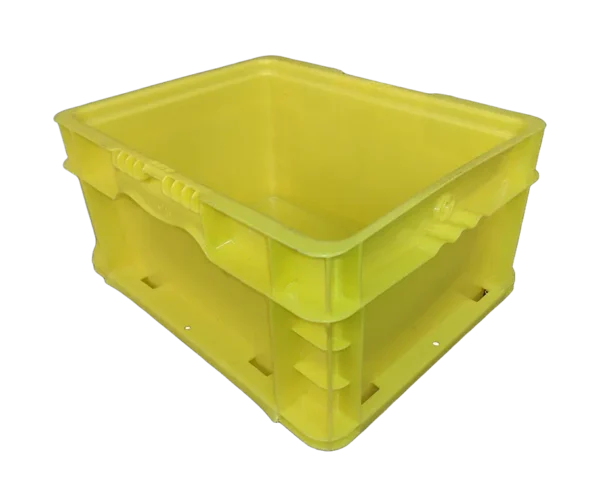 New Orbis 15" x 12" x 7" Yellow Hand Tote Smooth Bottom