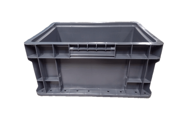New Schaefer 15" x 12" x 7" Gray Hand Tote Smooth Bottom - Image 4