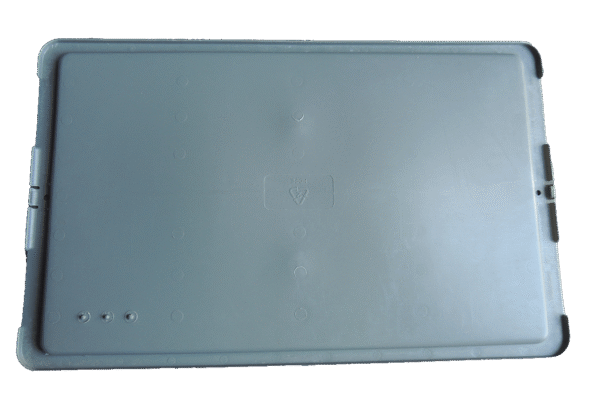 Used BCD  24" x 15" x 1" Gray Hand Tote Lid - Image 2