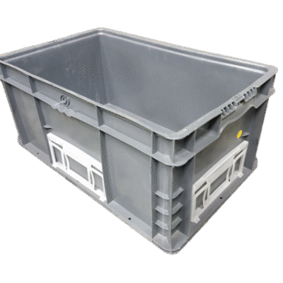 Used BCD  24" x 15" x 11" Gray Hand Tote Reinforced Bottom
