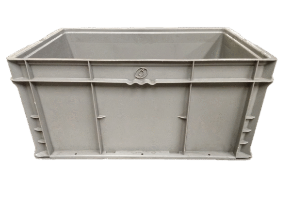 Used BCD  24" x 15" x 11" Gray Hand Tote Smooth Bottom - Image 2