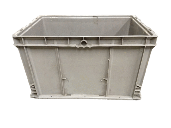 Used BCD  24" x 15" x 14" Gray Hand Tote Smooth Bottom - Image 3