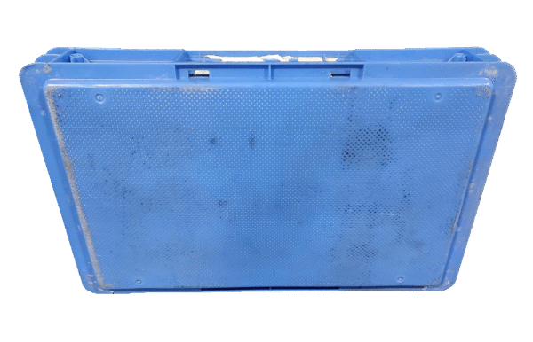 Used BCD  24" x 15" x 4" Blue Hand Tote Smooth Bottom - Image 2