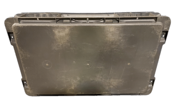 Used BCD  24" x 15" x 5" Gray Hand Tote Smooth Bottom - Image 2