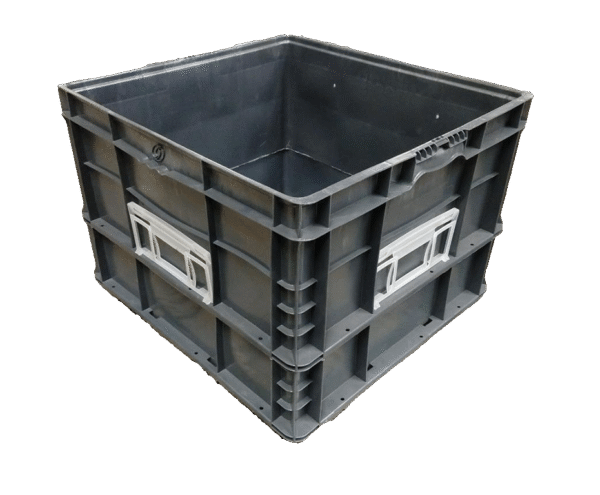 Used BCD  24" x 22" x 16" Gray Cut/Weld Hand Tote Reinforced Bottom - Image 2