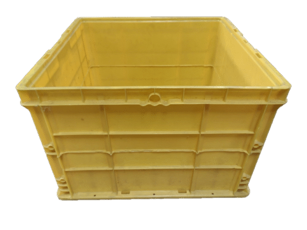 Used BCD  24" x 22" x 16" Yellow Cut/Weld Hand Tote Reinforced Bottom - Image 4