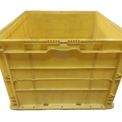 Used BCD  24" x 22" x 16" Yellow Cut/Weld Hand Tote Reinforced Bottom