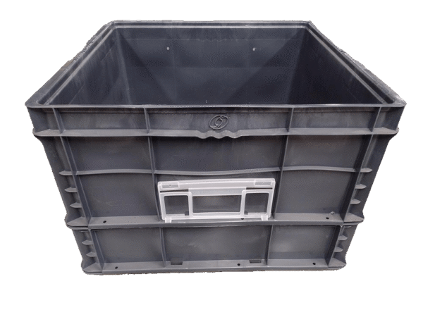 Used BCD  24" x 22" x 16" Gray Cut/Weld Hand Tote Reinforced Bottom - Image 4