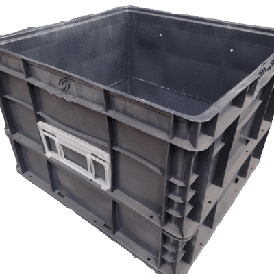 Used BCD  24" x 22" x 16" Gray Cut/Weld Hand Tote Reinforced Bottom
