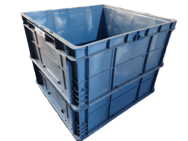 Used BCD  24" x 22" x 18" Blue Cut/Weld Hand Tote Reinforced Bottom