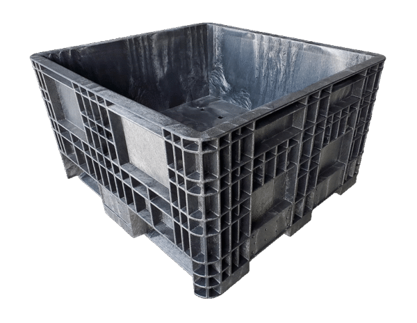 New Orbis 30" x 32" x 18" All Black Fixed Wall Bulk Container