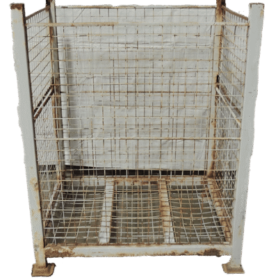 Used BCD 40.5" x 34.5" x 51" Wire Basket 34" Side - 2 Drop Doors
