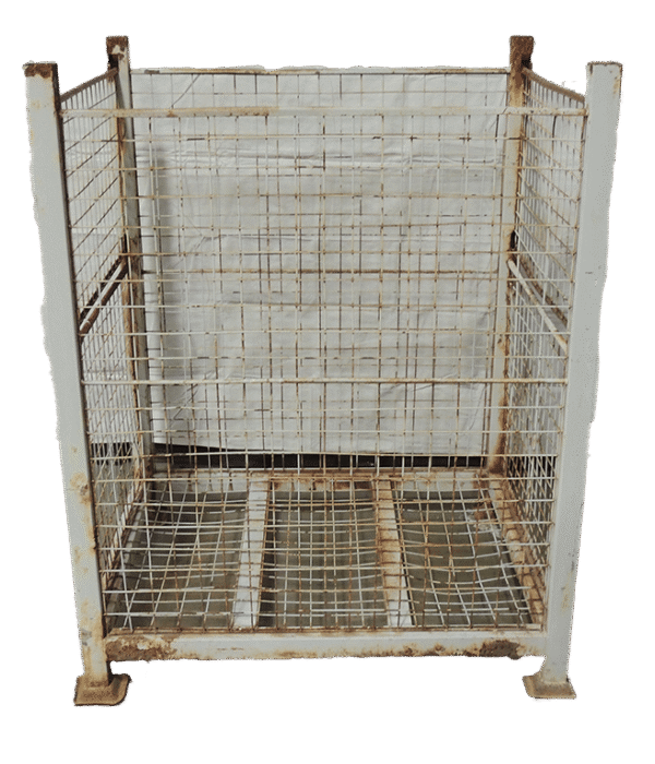 Used BCD 40.5" x 34.5" x 51" Wire Basket 34" Side - 2 Drop Doors