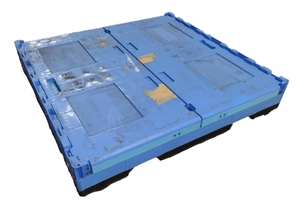 Reconditioned BCD 44.5" x 46.5" x 30" All Blue Collapsible Container - Image 4
