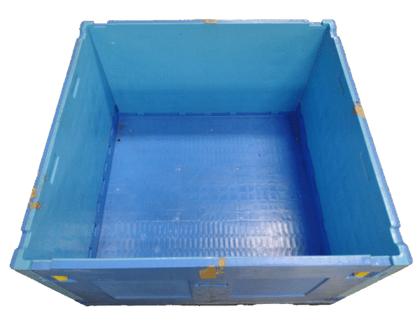 Reconditioned BCD 44.5" x 46.5" x 30" All Blue Collapsible Container - Image 3