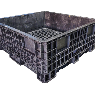 Reconditioned BCD 45" x 48" x 19" All Black Fixed Wall Bulk Container