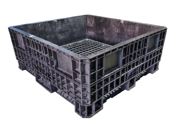 Reconditioned BCD 45" x 48" x 19" All Black Fixed Wall Bulk Container - Image 2