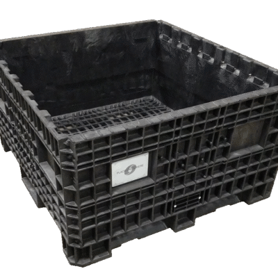 Reconditioned BCD 45" x 48" x 25" All Black Fixed Wall Bulk Container