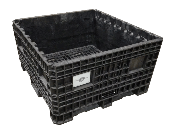Reconditioned BCD 45" x 48" x 25" All Black Fixed Wall Bulk Container